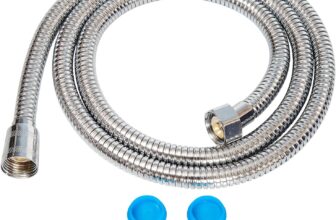 1.5m Shower Hose with Washers Chrome Replacement Anti-Kink Pipe