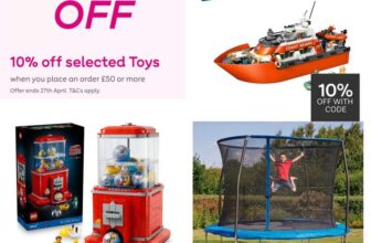 10% off Select Toys with £50 Spend Using Code (e.g. LEGO City 60504 Coast Guard Rescue Boat & Helicopter) – Free C&C