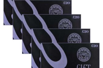 £100 Pizza Express Gift Cards Multipack (5 x £20)