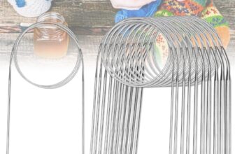 11 Pieces Circular Knitting Needles Set, 1.5/1.75/2/2.25/2.5/3/3.5/4/4.5/4.75/5mm Stainless Steel Fixed Circular Knitting Needles with Cable Wire for Knitting Sweaters, Baby Blankets