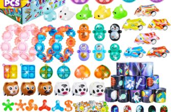 117pcs Pop Fidget Toys Party Favours, Fillers for Kids Prize Box Toys Assortment Toys Classroom Prizes Rewards,Goodie Loot Bag Fillers,Toy Bulk Party Bag Fillers for Kids
