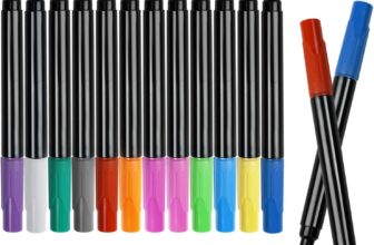 12 Colors Dry/Wet Erase Markers, 3mm Single Tip Acrylic Paint Pens for LED Drawing Board, Kids Doodling & Coloring Books, Works on Smooth Surfaces, Ideal School Supplies