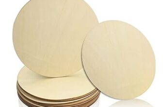 12 Pcs 20cm Wooden Circles round Discs Unfinished Natural Wood