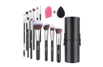 12 Pcs Professional Makeup Brush Set with Makeup Sponge and Brush Egg