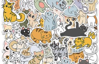 120 Sheets Of Funny Cat Stickers, Cartoon Cat Stickers For Kids, Vinyl Waterproof Animal Stickers, Suitable For Scrapbooking, Computers, Mobile Phones