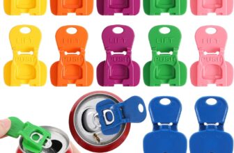 12PCS Ring Pull Can Opener Aid, 6 Color Manual Easy Drink Can Opener for Pop Beer Aluminum Cans (5 3.5 cm)