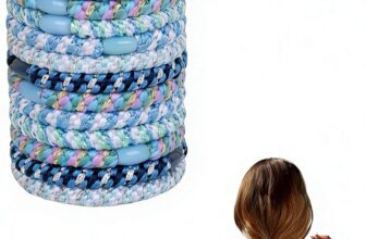 15 Pcs Braided Hair Ties Thick Elastic Hair Bands Scrunchies for Women Girls No Damage Ponytail Holders for All Hair Types (Ice and Snow World)