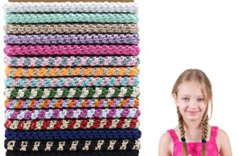 15 Pcs Elastic Hair Bands, Mixed Color Hair Bobbles for Women and Girls, No Damage Hair Ties, Thick Ponytail Holders for Daily Use, Sports & Hairstyling