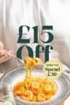 £15 off your bill when you spend £30