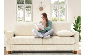 178CM Corduroy Seater Sofa with Extra Deep Seats