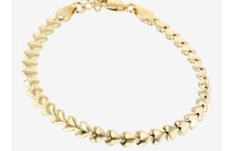 18ct Gold Vermeil on Silver Heart Bracelet