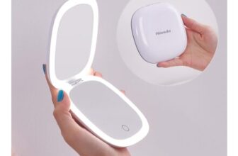 1X/10X Travel Magnifying Mirror, 10cm LED