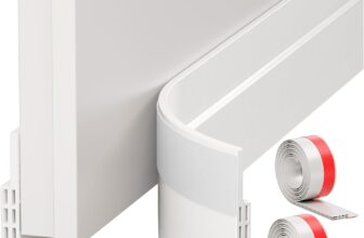 2 Pack Draft Excluder for Doors, Self Adhesive Door Draft Excluder Soundproof Weather Proof Draught Excluder for Doors 2 W x 39 L White