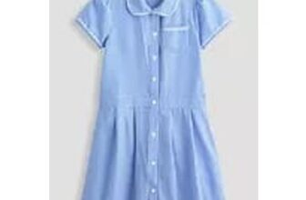 2 Pack Girls Gingham School Dresses – Blue