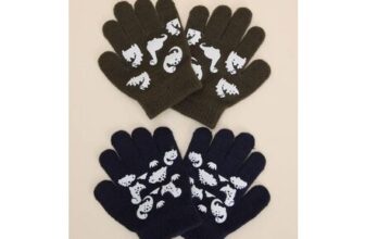 2-Pack Glow-in-the-Dark Dinosaur Gloves