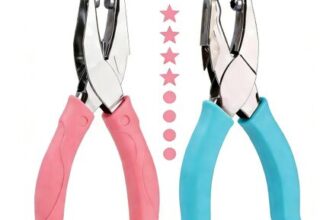 2-Pack Handheld Hole Punch Set with Soft Grip