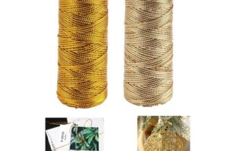 2 Pieces Decorative Gold & Rose Gold Twine, 100m
