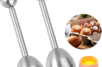 2 Pieces Stainless Steel Egg Topper, 3.8x13cm Egg Cracker Topper, Efficient Egg Cutter Shell Cracker for Raw and Cooked Eggs for Home-Cooked Meals, Baking Industry, Catering Industry, DIY Crafts
