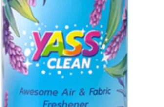 2 in1 Fabric Freshener Spray 500ml, Odour Eliminator & Long Lasting Fabric Spray for Clothes, Curtains, Upholstery, Bedding, Carpets & Soft Furnishings (Lavender Scent)