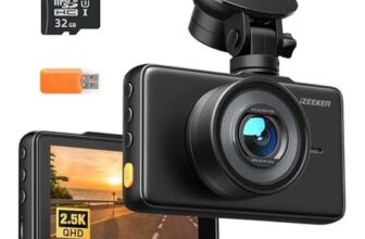 2.5K Dash Cam, 1440P QHD Car Camera with Free 32GB Card
