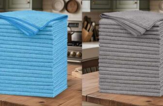 20 Pack Grey Microfiber Cleaning Cloth, Lint-Free (Grey/Blue) Different Colours/Prices – Sold by Haul Global