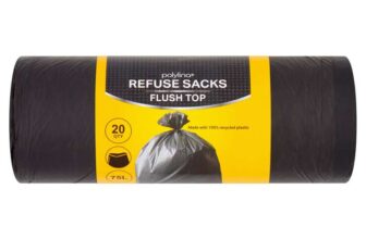20 Refuse Sacks Flush Top 75L – £1.22 / £1.09 S&S