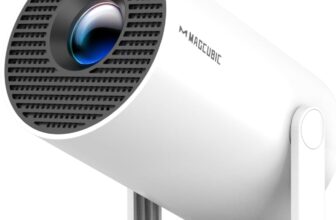 2026 Android 14 HY300PRO Mini Projector with WiFi and Bluetooth, 4K Support Smart Portable Projector, Auto Keystone, Voice Control Remote, 180 Degree Rotation, Home Video Projetor for Bedroom