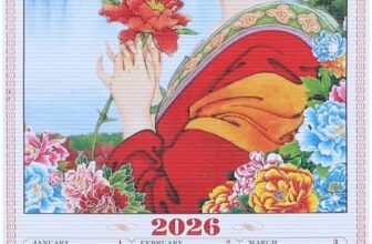 2026 Wall Calendar Year of the Horse Chinese Faux Rattan Hanging Scroll Calendar for Home & Office New Year Decoration – 76x31cm