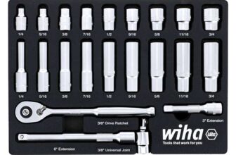 22 Piece 3/8 Drive Standard and Deep Socket Tray Set