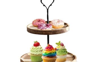2/3-Tier Wooden Cake and Cupcake Stand