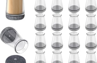 24 Pcs Chair Leg Floor Protectors Furniture Pads Floor Protectors Furniture Sliders for Protecting Hardwood/Tile/Laminate Floors from Scratches and Noise Round X-small (Fit:13-23mm)