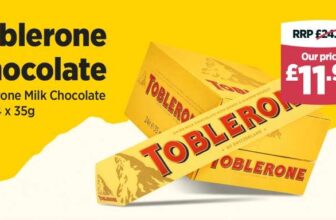 24 x 35g Bars Toblerone Milk Chocolate Bars 10% off with code
