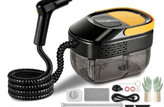 2500W Handheld Steam Cleaner with 3 Steam Levels,1.6L Water Tank,15s Heat-Up Cordless Portable Multi-Purpose Steamer with Safety Lock and 13 Accessories for Home,Sofa,Car,Floor