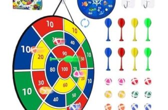 26 Inches Kids Dart Board Set, Double Sided