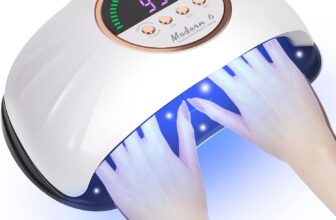 268W UV LED Nail Lamp Professional Nail Dryer for Gel Nails, 69 LED Beads, Touch Screen with 4 Timers & Auto Sensor, Fast Curing Nail Lamp for Home & Salon Use