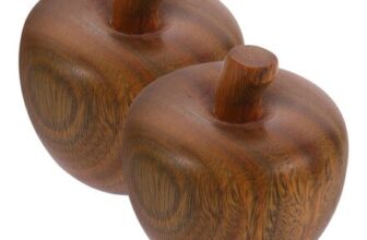 2Pcs Green Sandalwood Fruit Models for Home and Desk Decor