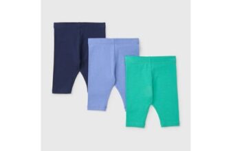 3 Pack Baby Blue Preppy Leggings (Newborn-23mths)
