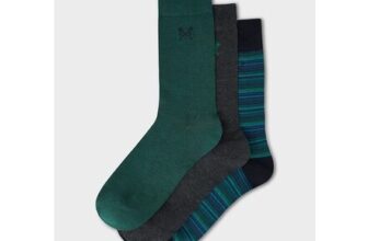 3 Pack Bamboo Socks in Green, Navy and Grey