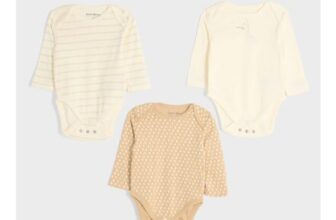 3-Piece Giraffe Organic Baby Vests