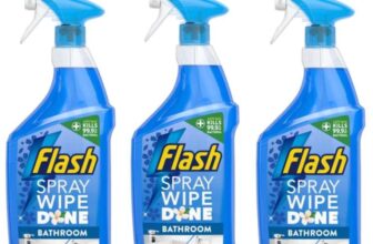 3 x Flash Spray Wipe – Bathroom Antibacterial Cleaning Spray White Blossom 8000ml ( £3.88 – £4.63 with s&s)