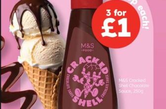 3 x M&S Cracked Shell Chocolate Sauce 250g bottles