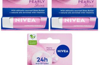 3 x NIVEA Pearly Shine Lip Balm (4.8g), Lip Balm with Shea Butter (£2.30 / £2.09 on S&S) 5% WYB 4