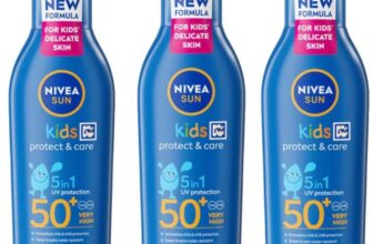 3 x NIVEA SUN Kids Protect & Care SPF 50 Lotion 200ml Moisturising Sun Cream, Fast-Absorbing (£10.00 – £12.87 w/voucher s&s)