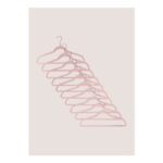 30 Pack Pink Flocked Hangers