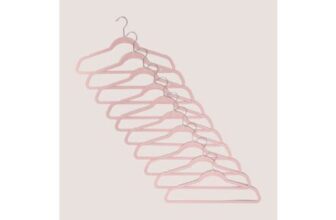 30 Pack Pink Flocked Hangers