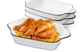 34oz Ceramic Lasagne Dishes Set of 4 with Handles