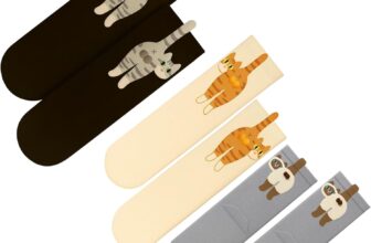 3Pcs Cat Socks, Funny Cat Themed Crew Socks with Balls, Comfortable for Women,Idea for Cat Lovers, Home Wear or Casual Outfit