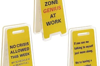3Pcs Funny Office Desk Sign Caution Overstimulated Mini Office Desk Accessories Prank Gift for Men Women Friends Coworkers Boss Teacher Funny Signs
