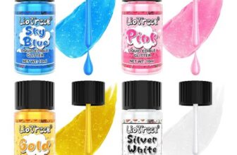 4-Color Liquid Edible Glitter Paint Set for Cakes