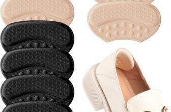 4 Pairs Heel Cushion Pads,Soft Sponge Self Adhesive Heel-Grips,Shoe Inserts for Loose Shoes,Anti-Slip Heel-Pads Heel Blister Protectors for Women Men,Fit and Comfort